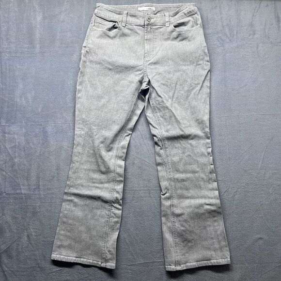Chico's Platinum‎ Jeans Womens 1.5 Short Gray Mid Rise Stretch Western - Picture 1 of 9
